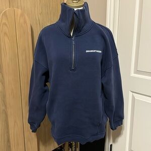 lululemon athletica Navy Blue Half-Zip Sweatshirt